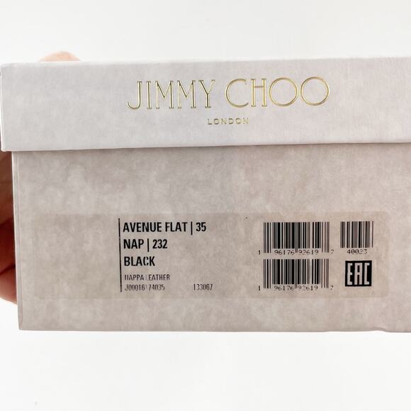 Jimmy Choo Avenue Leather Flat Slide Knot Sandals Black 38.5 - Picture 4 of 9